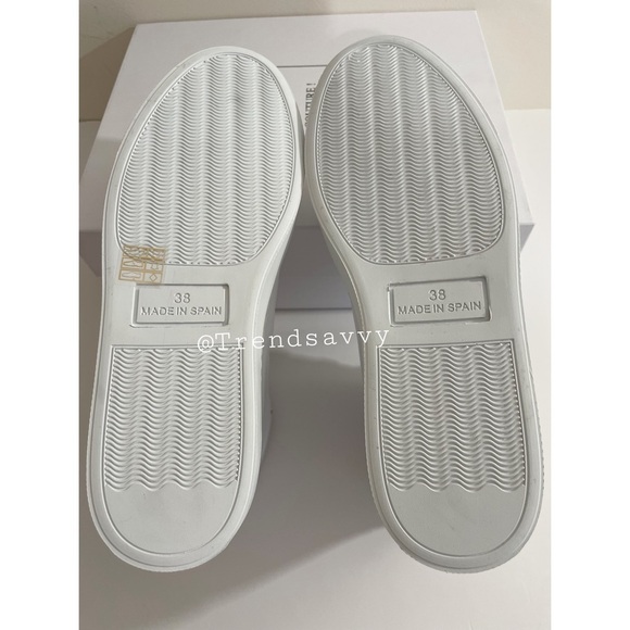 MOSCHINO Leather High Top Sneaker Logo Stud Lace Up White Shoes 8 NWT AUTHENTIC - Picture 11 of 16